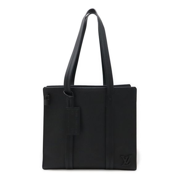 Louis Vuitton LV Aerogram Takeoff Tote Tote Bag Shoulder Bag Leather Noir Black - Picture 1 of 8